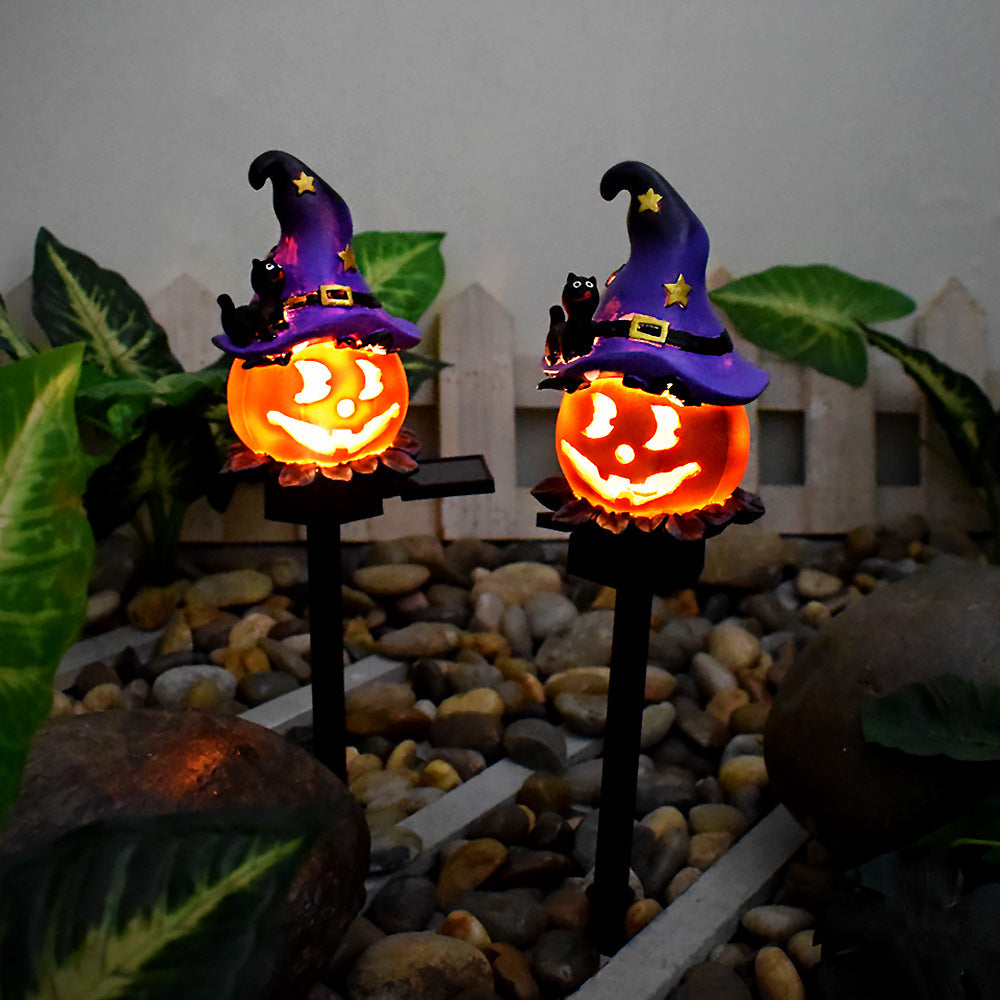 Lanterna Solar LED Halloween — Abóbora para Jardim
