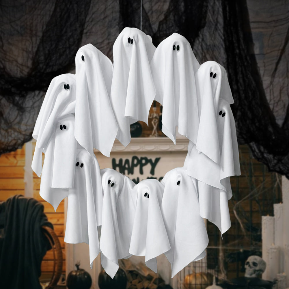 Coroa Fantasma LED Halloween — Decoração para Porta
