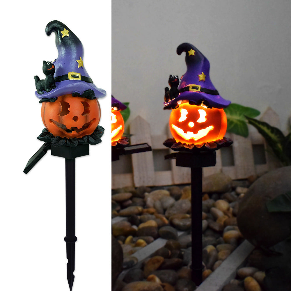 Lanterna Solar LED Halloween — Abóbora para Jardim
