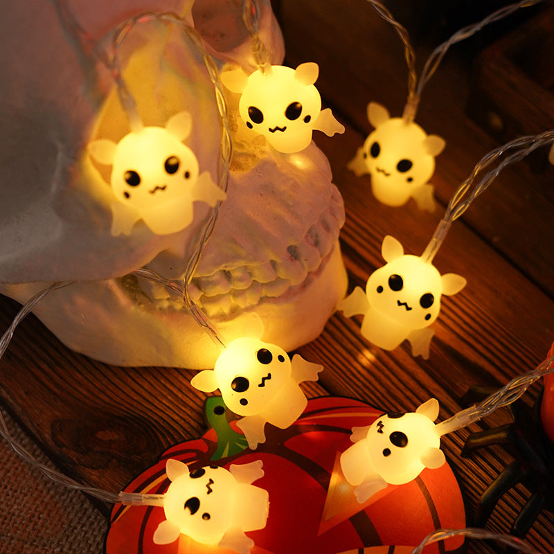 Fio de Luzes LED Halloween — Abóboras, Fantasmas e Morcegos