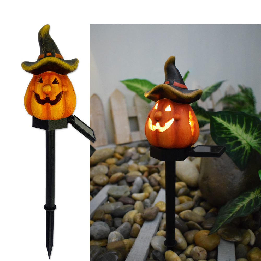 Lanterna Solar LED Halloween — Abóbora para Jardim