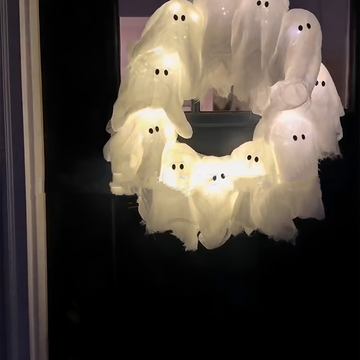 Coroa Fantasma LED Halloween — Decoração para Porta