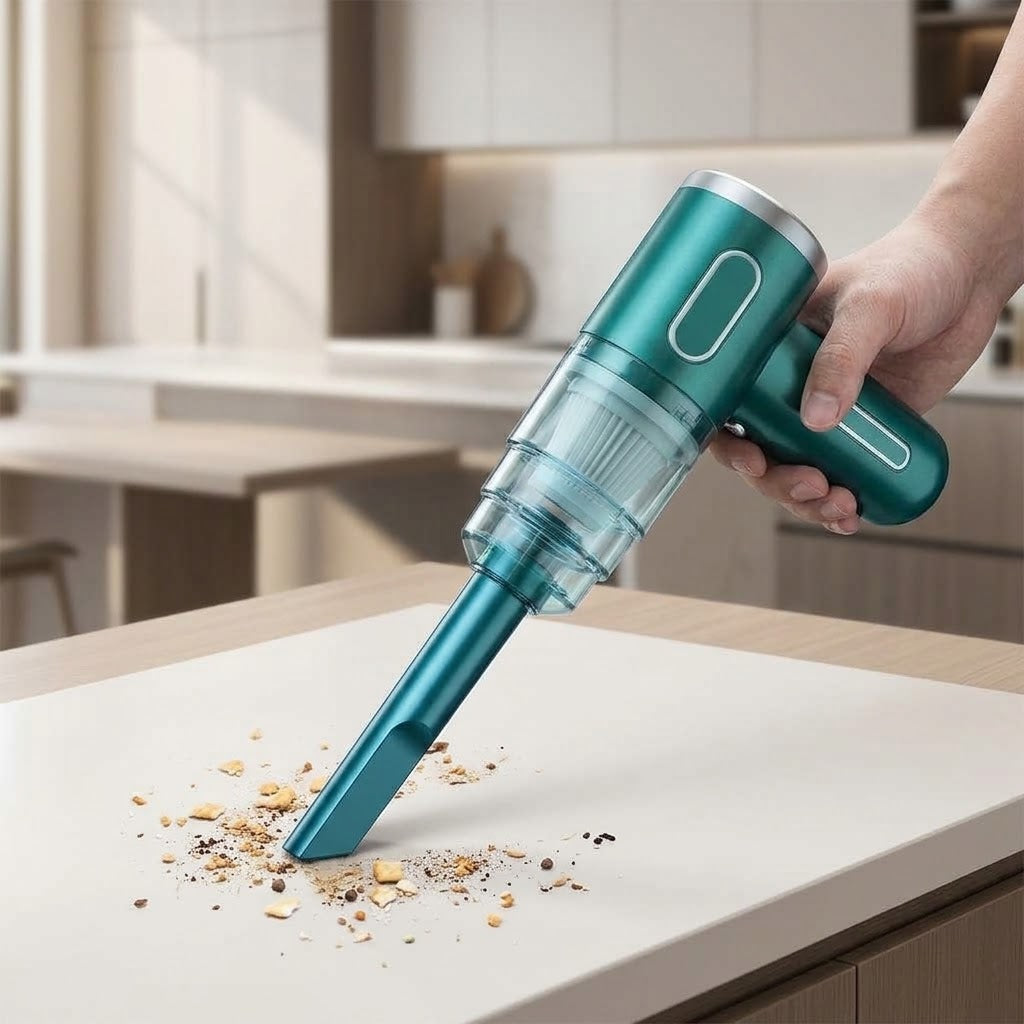 Mini Aspirador Portátil — Limpeza para Casa e Automóvel